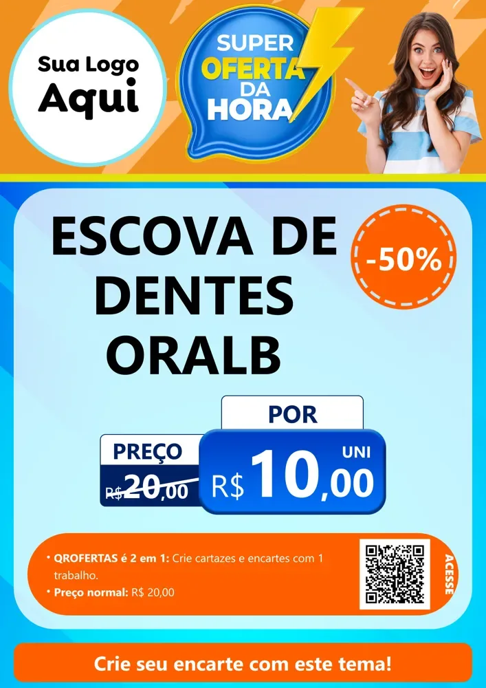 Modelo de Cartaz para Cartaz A4 Vertical com o tema Super Oferta da Hora para Higiene Pessoal
