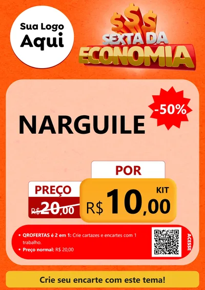 Modelo de Cartaz para Cartaz A4 Vertical com o tema Sexta da Economia para Tabacaria