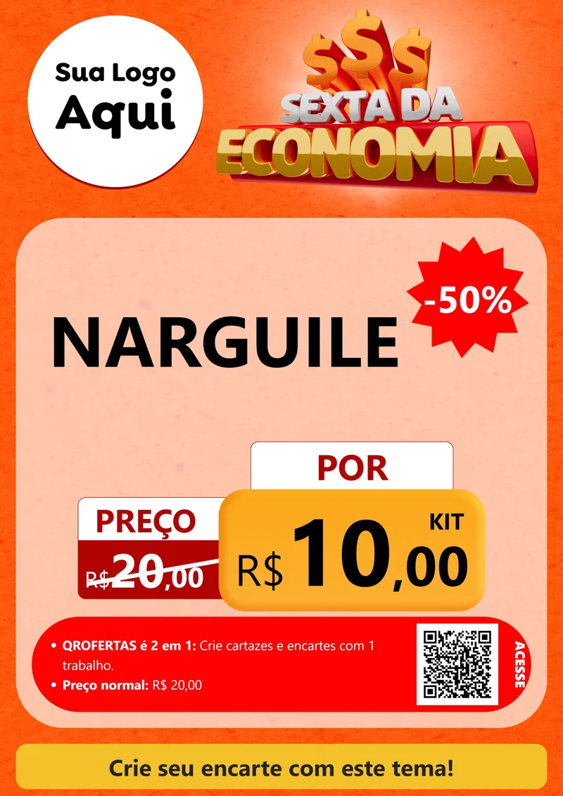Modelo de Cartaz para Cartaz A4 Vertical com o tema Sexta da Economia para Tabacaria