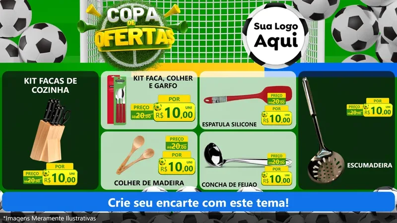 Modelo de TV para TV Horizontal com o tema Copa De Ofertas para Utilidades Domésticas