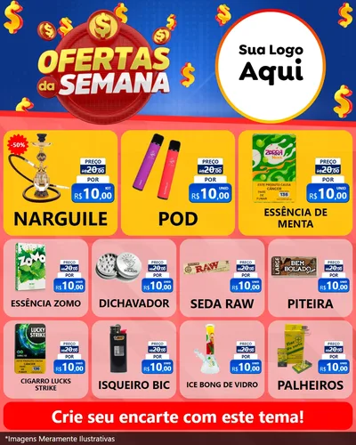 Modelo de Rede Social para Feed Instagram com o tema Ofertas Da Semana para Tabacaria