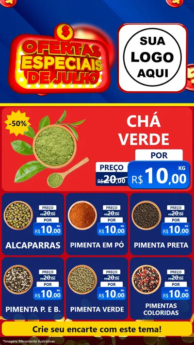 Modelo de Rede Social para Stories com o tema Ofertas Especiais de Julho para Produtos Naturais