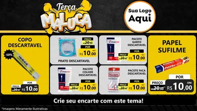 Modelo de TV para TV Horizontal com o tema Terça Maluca para Embalagens