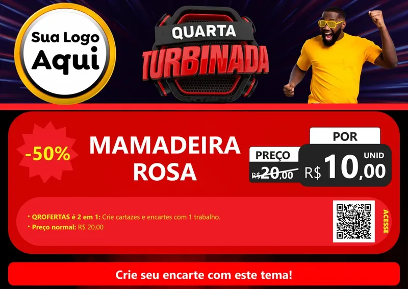 Modelo de Cartaz para Cartaz A4 Horizontal com o tema Quarta Turbinada para Bebês