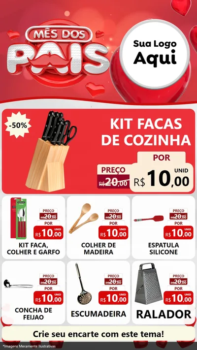 Modelo de Rede Social para Stories com o tema Mês dos Pais para Utilidades Domésticas