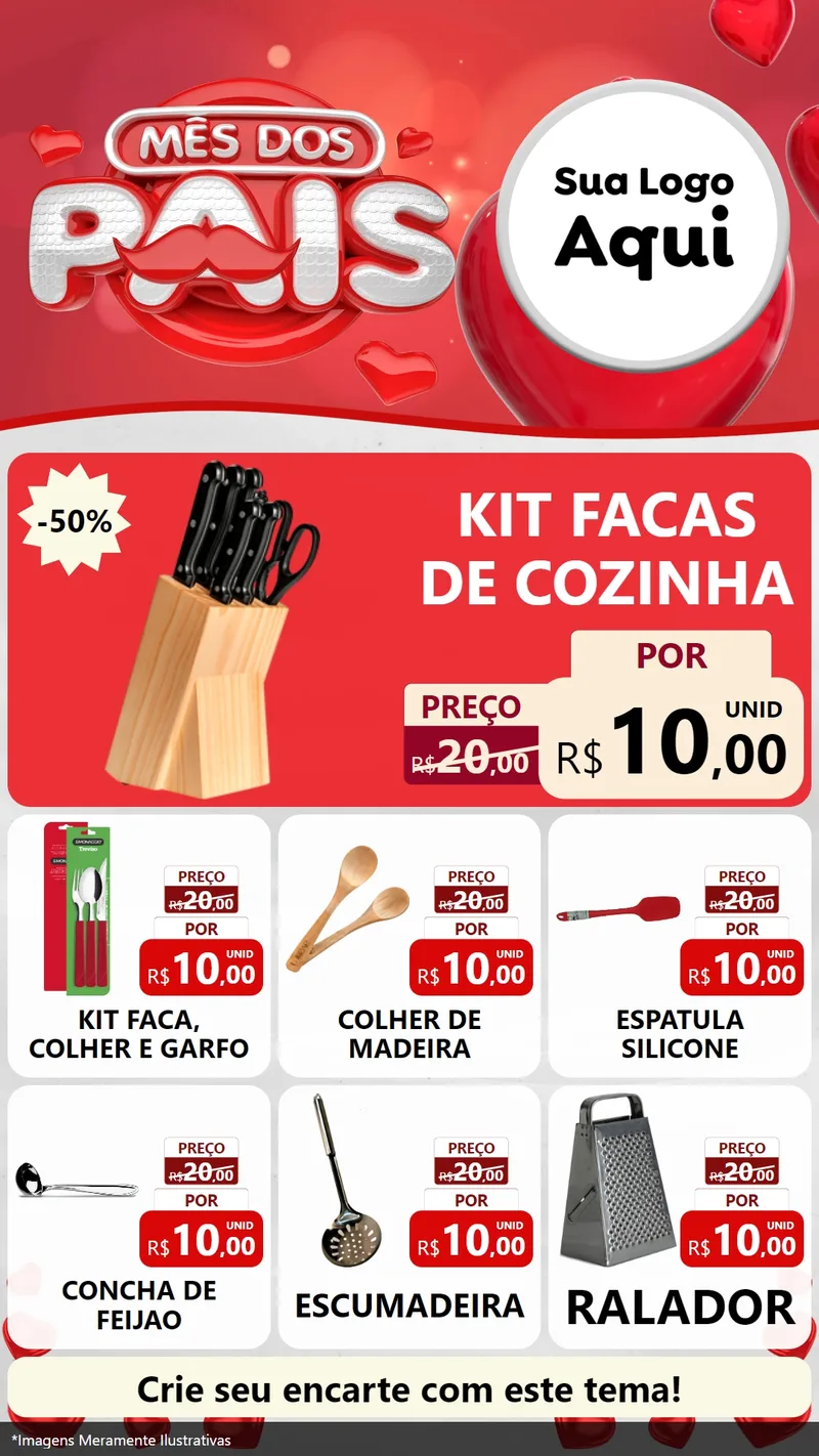 Modelo de Rede Social para Stories com o tema Mês dos Pais para Utilidades Domésticas