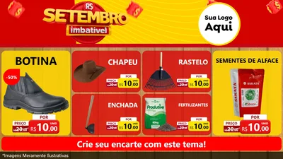 Modelo de TV para TV Horizontal com o tema Setembro Imbatível para Agropecuária