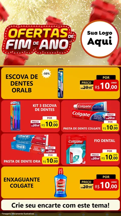 Modelo de TV para TV Vertical com o tema Ofertas de Fim de Ano para Higiene Pessoal