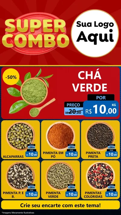Modelo de Rede Social para Stories com o tema Super Combo para Produtos Naturais