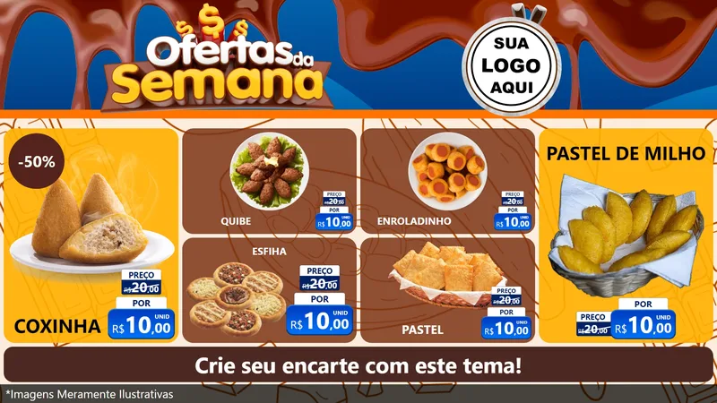 Modelo de TV para TV Horizontal com o tema Ofertas da Semana - Páscoa para Salgadaria