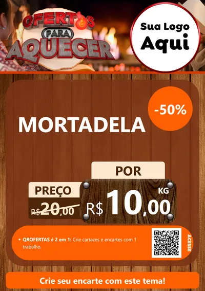 Modelo de Cartaz para Cartaz A4 Vertical com o tema Ofertas Para Aquecer para Frios e Laticínios