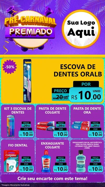 Modelo de Rede Social para Stories com o tema Pré-Carnaval Premiado para Higiene Pessoal