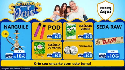 Modelo de TV para TV Horizontal com o tema Ofertas do Dia dos Pais para Tabacaria