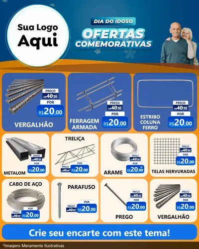Modelo de Rede Social para Feed Instagram com o tema Dia do Idoso