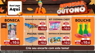 Modelo de TV para TV Horizontal com o tema Especial Outono para Brinquedos