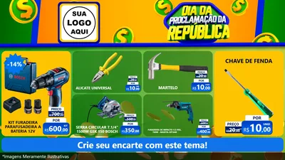 Modelo de TV para TV Horizontal com o tema Dia Da Proclamação da República para Maquinas e Ferramentas