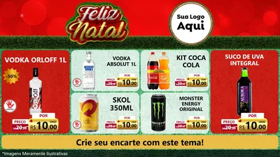 Modelo de TV para TV Horizontal com o tema Feliz Natal para Distribuidora de bebidas