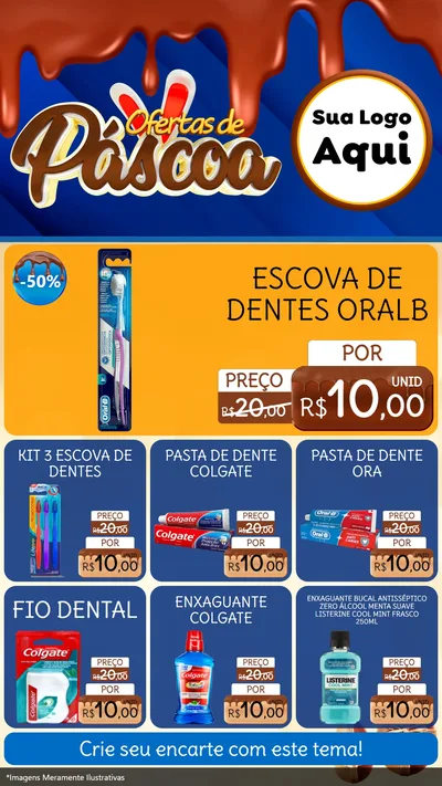 Modelo de Rede Social para Stories com o tema Ofertas de Páscoa para Higiene Pessoal