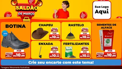 Modelo de TV para TV Horizontal com o tema Saldão de Março para Agropecuária