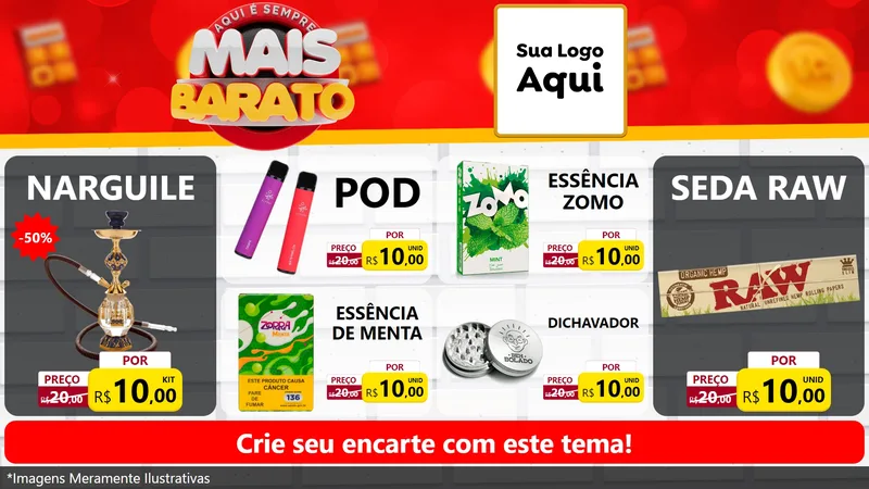 Modelo de TV para TV Horizontal com o tema Mais Barato para Tabacaria