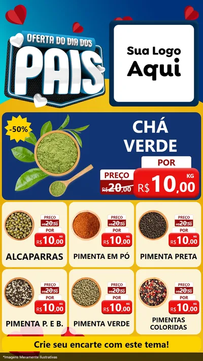 Modelo de Rede Social para Stories com o tema Oferta Do Dia Dos Pais para Produtos Naturais