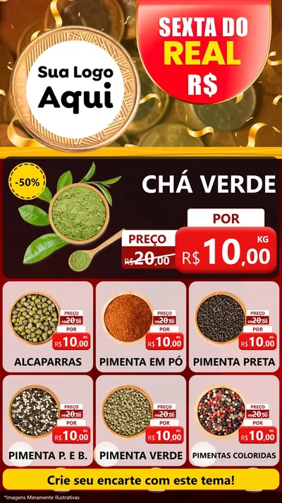 Modelo de Rede Social para Stories com o tema Sexta do Real para Produtos Naturais