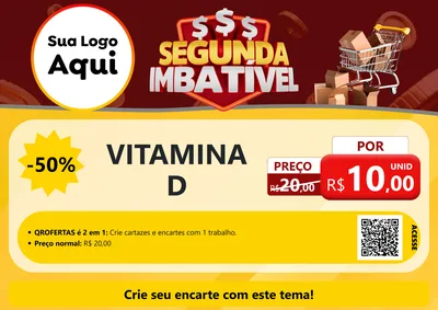 Modelo de Cartaz para Cartaz A4 Horizontal com o tema Segunda Imbatível para Farmácia