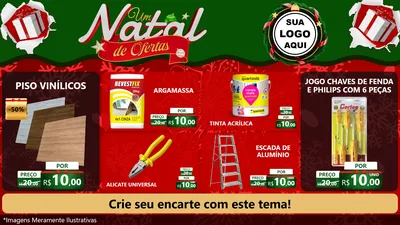 Modelo de TV para TV Horizontal com o tema Um Natal de Ofertas para Material para Construção