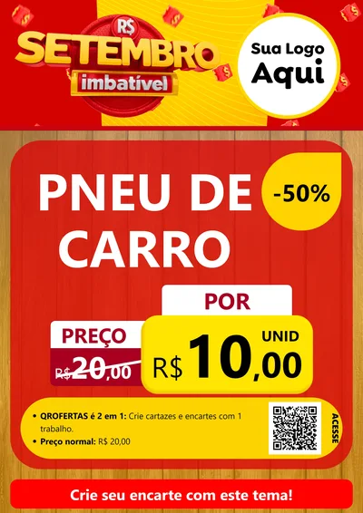 Modelo de Cartaz para Cartaz A4 Vertical com o tema Setembro Imbatível para Auto peças