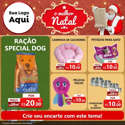 Modelo de Rede Social para Feed Facebook com o tema O Melhor Natal para Pet Shop