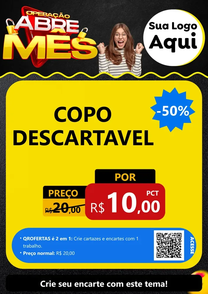 Modelo de Cartaz para Cartaz A4 Vertical com o tema Operação Abre Mês para Embalagens