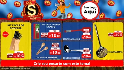 Modelo de TV para TV Horizontal com o tema Dia S - O Dia Mais Barato Do Mês para Utilidades Domésticas