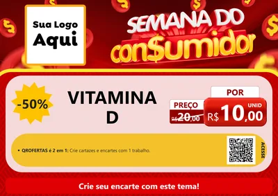Modelo de Cartaz para Cartaz A4 Horizontal com o tema Semana do Consumidor para Farmácia