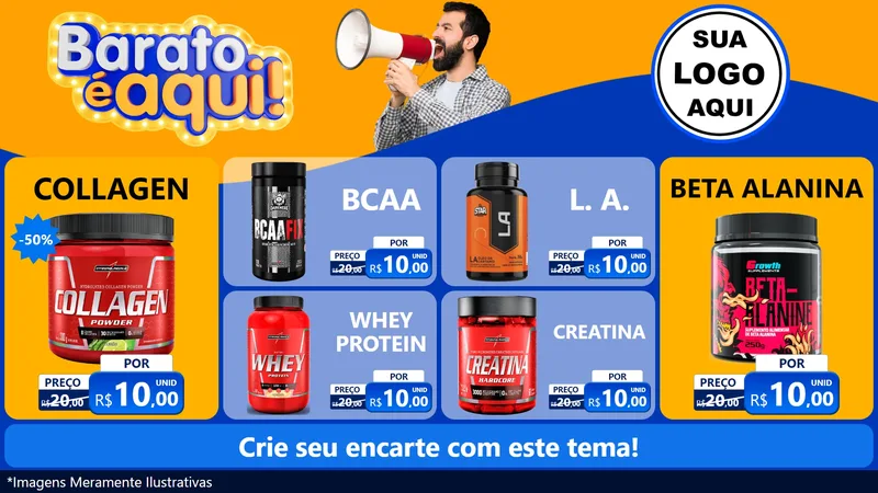 Modelo de TV para TV Horizontal com o tema Barato é aqui para Suplementos alimentares