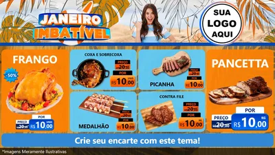 Modelo de TV para TV Horizontal com o tema Janeiro Imbatível para Assados