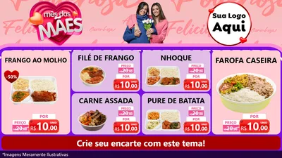Modelo de TV para TV Horizontal com o tema Mês Das Mães para Restaurante
