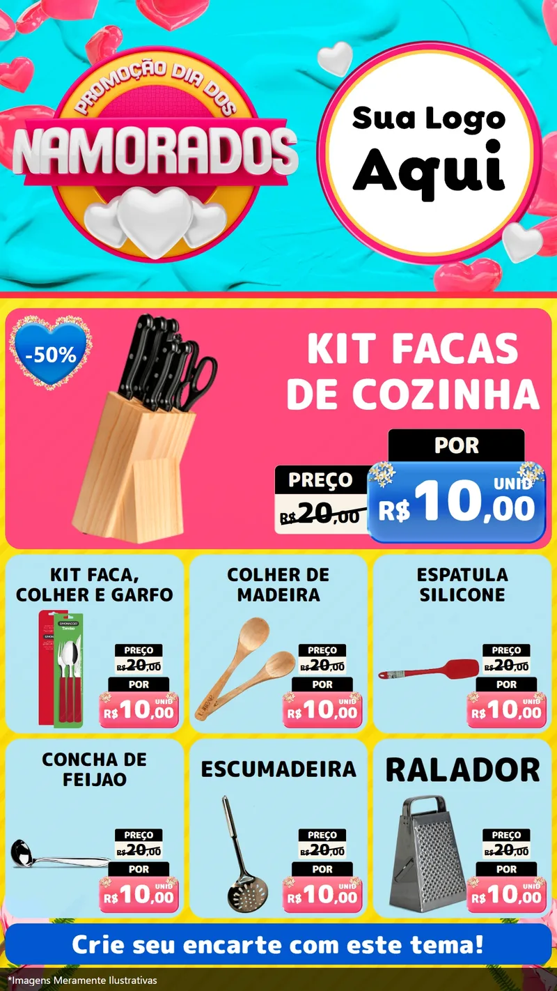 Modelo de Rede Social para Stories com o tema Promoção Dia dos Namorados para Utilidades Domésticas