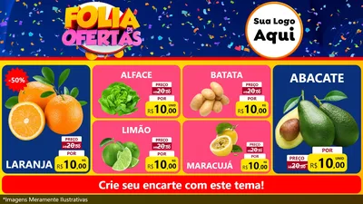 Modelo de TV para TV Horizontal com o tema Folia de Ofertas para Hortifrúti