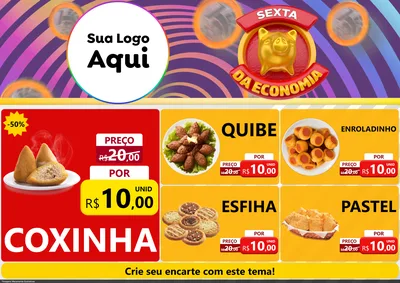 Modelo de Encarte para Encarte A4 Horizontal com o tema Sexta da Economia para Salgadaria