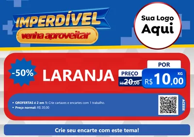 Modelo de Cartaz para Cartaz A4 Horizontal com o tema Imperdível para Hortifrúti