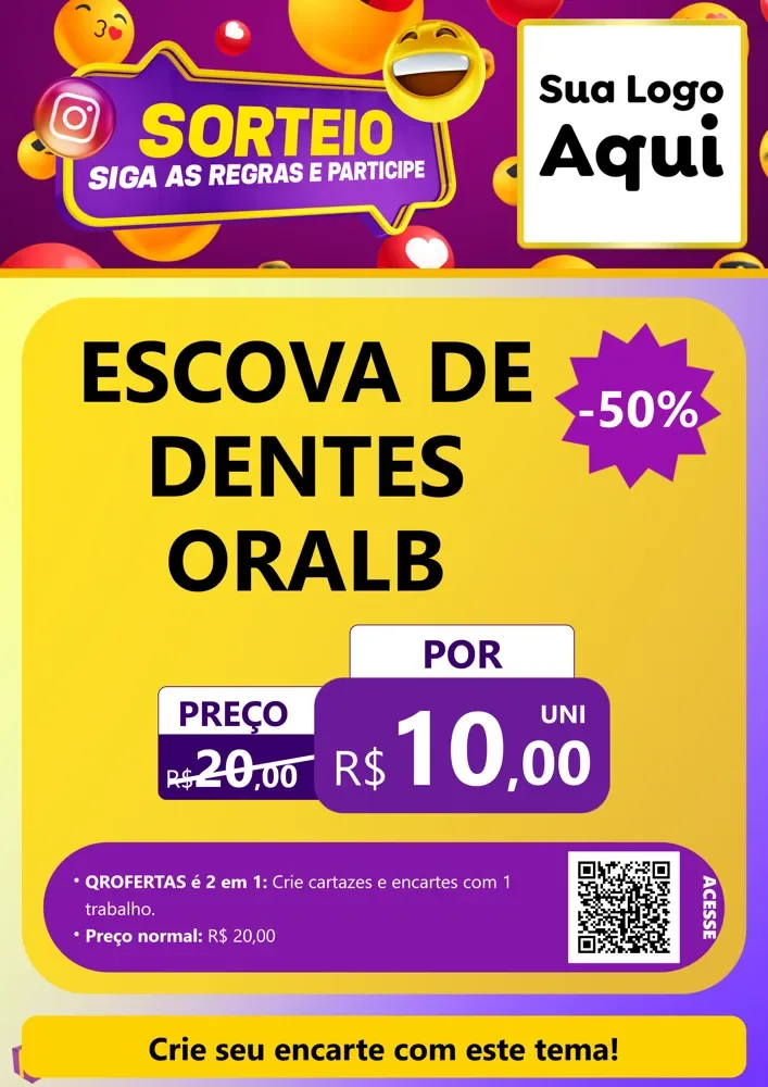 Modelo de Cartaz para Cartaz A4 Vertical com o tema Sorteio para Higiene Pessoal