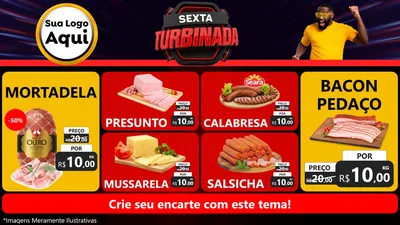Modelo de TV para TV Horizontal com o tema Sexta Turbinada para Frios e Laticínios