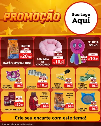 Modelo de Rede Social para Feed Instagram com o tema Promoção para Pet Shop
