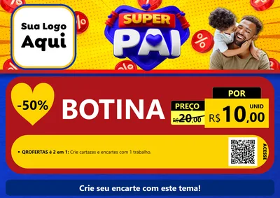 Modelo de Cartaz para Cartaz A4 Horizontal com o tema Super Pai para Agropecuária