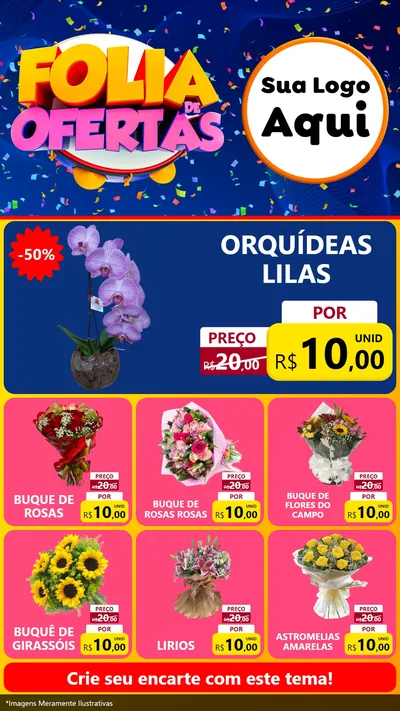 Modelo de Rede Social para Stories com o tema Folia de Ofertas para Floricultura e jardim