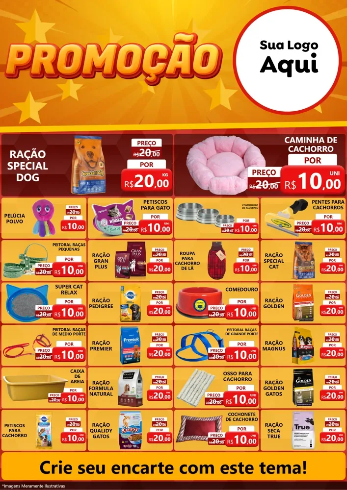 Modelo de Encarte para Encarte A4 Vertical com o tema Promoção para Pet Shop