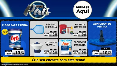 Modelo de TV para TV Horizontal com o tema Sorteio Dia Dos Pais para Produtos para Piscina