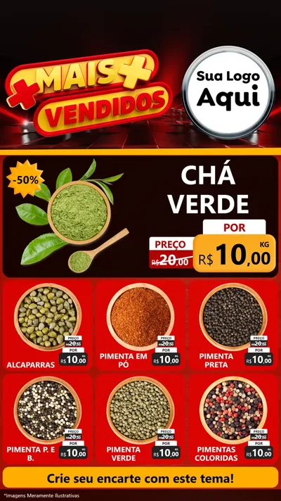Modelo de Rede Social para Stories com o tema Mais Vendidos para Produtos Naturais