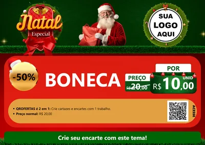 Modelo de Cartaz para Cartaz A4 Horizontal com o tema Natal Especial para Brinquedos