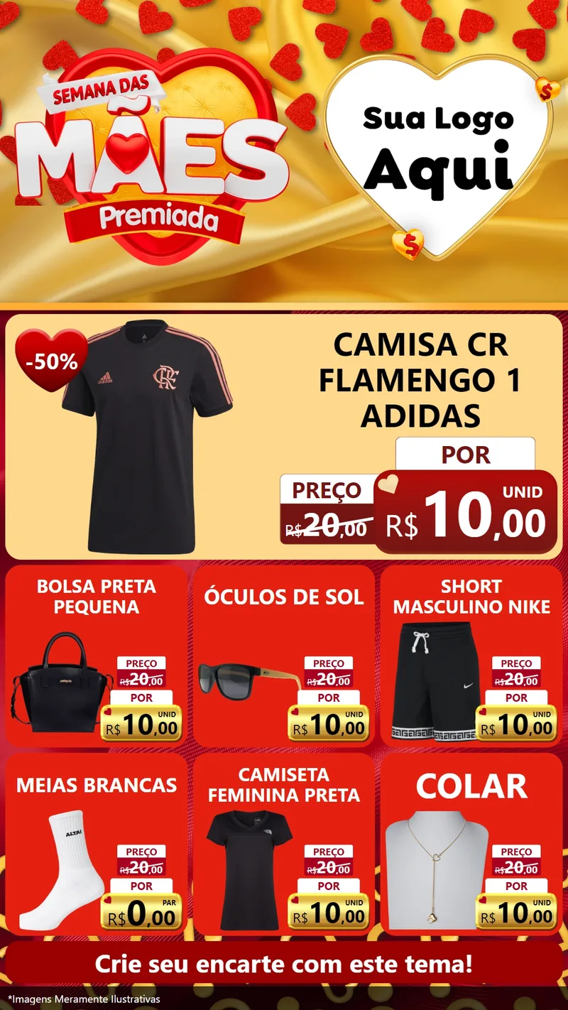 Modelo de Rede Social para Stories com o tema Semana das Mães Premiada para Roupas e acessórios